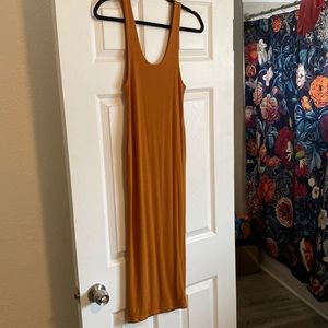 Body con, rustic orange midi dress